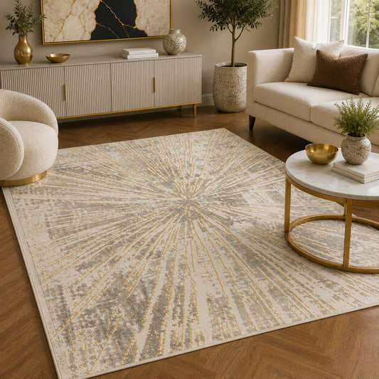 Marmaris T045A Beige Cream Modern Area Rug