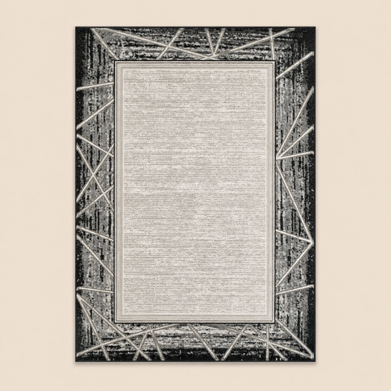 Marmaris T046A Light Grey White Modern Area Rug