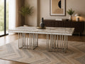 Martin Marble Dining Table Silver