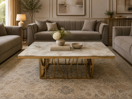Martin Marble Coffee Table Gold