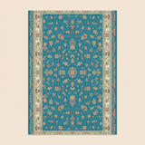 Mashad 722130 Traditional Persian Area Rug Blue