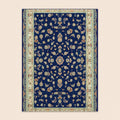 Mashad 722130 Traditional Persian Area Rug Dark Blue