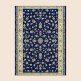 Mashad 722130 Traditional Persian Area Rug Dark Blue