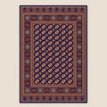 Mashad 722417 Traditional Persian Area Rug Dark Blue