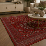 Mashad 722417 Traditional Persian Area Rug Red