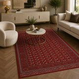 Mashad 722417 Traditional Persian Area Rug Red