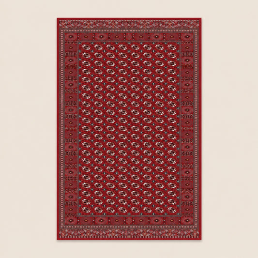 Mashad 722417 Traditional Persian Area Rug Red