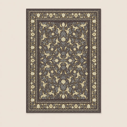 Mashad 722621 Traditional Persian Area Rug Coal