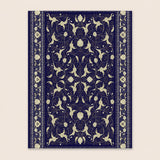 Mashad 722621 Traditional Persian Area Rug Dark Blue