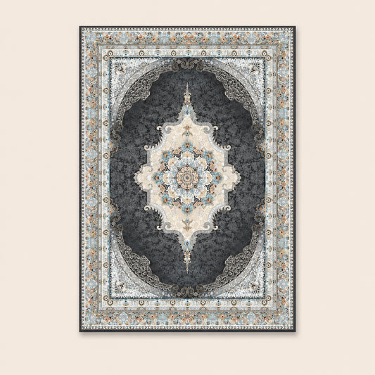 Mashad 723515 Traditional Persian Area Rug Coal