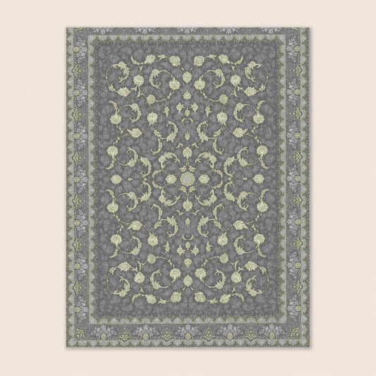 Mashad 806004 Traditional Persian Area Rug Grey