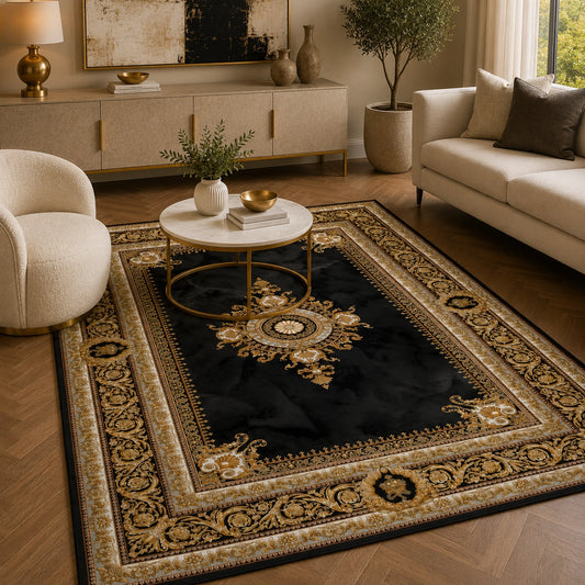 Negin 12120 Dolphin Blue traditional Persian Rug