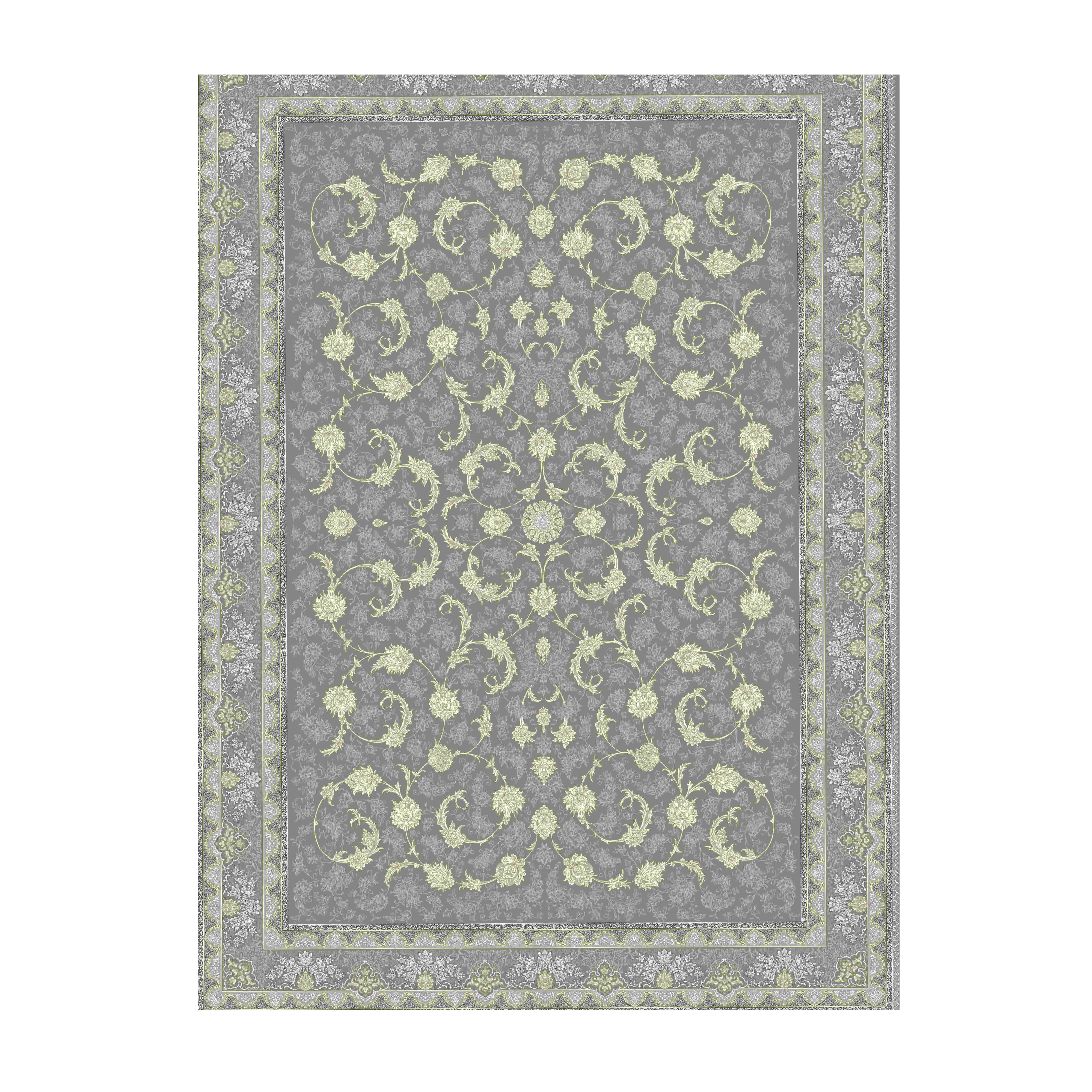 Mashad 806004 Traditional Persian Area Rug Grey