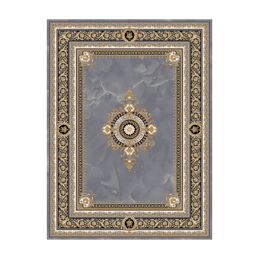 Negin 12120 Marble Grey traditional Persian Rug