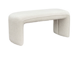 Thomas Contemporary Footstool In Fabric Toupe