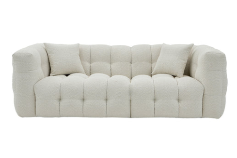 Aura Taupe Velvet Contemporary Sofa Set