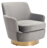 Elliott Taupe Velvet Armchair