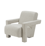 Boston Armchair White Fabric