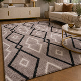 Soho 1119B Light Grey / Anthracite Modern Area Rug