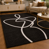 Soho 1217A Anthracite White Modern Floor Area Rug