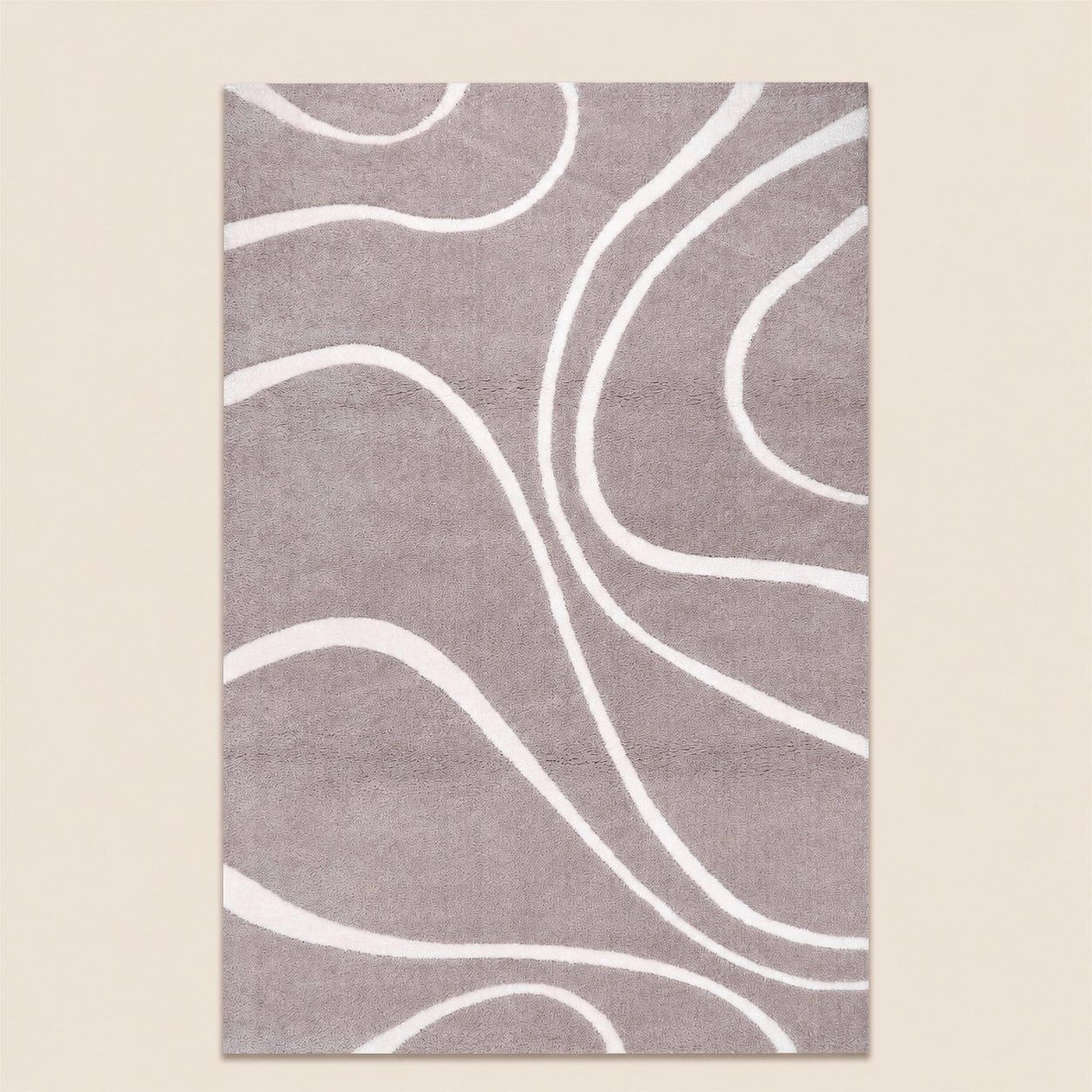 Soho 1218A Light Grey / White Modern Area Rug