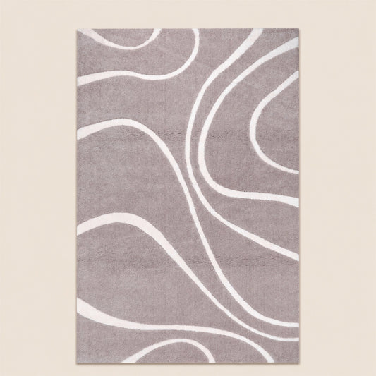 Soho 1218A Light Grey / White Modern Area Rug