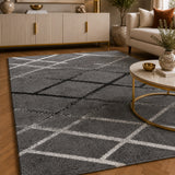 Soho 1219A Dark Grey / Grey Modern Area Rug