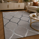 Soho 1220A Light Grey / Anthracite Modern Area Rug