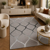 Soho 1220A Light Grey / Anthracite Modern Area Rug