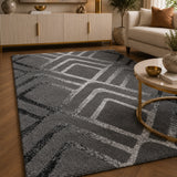 Soho 1237A Dark Grey / Anthracite Modern Area Rug