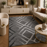 Soho 1237A Dark Grey / Anthracite Modern Area Rug