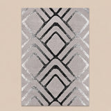 Soho 1237A Light Grey / White Modern Area Rug