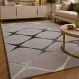 Soho 1242B Light Grey / Anthracite Modern Area Rug