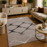 Soho 1242B Light Grey / Anthracite Modern Area Rug
