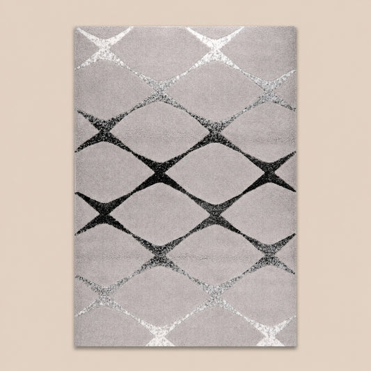 Soho 1242B Light Grey / Anthracite Modern Area Rug