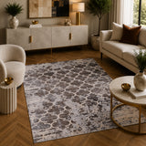 Tiger 3480B Dark Vizon / Light Grey Modern Area Rug