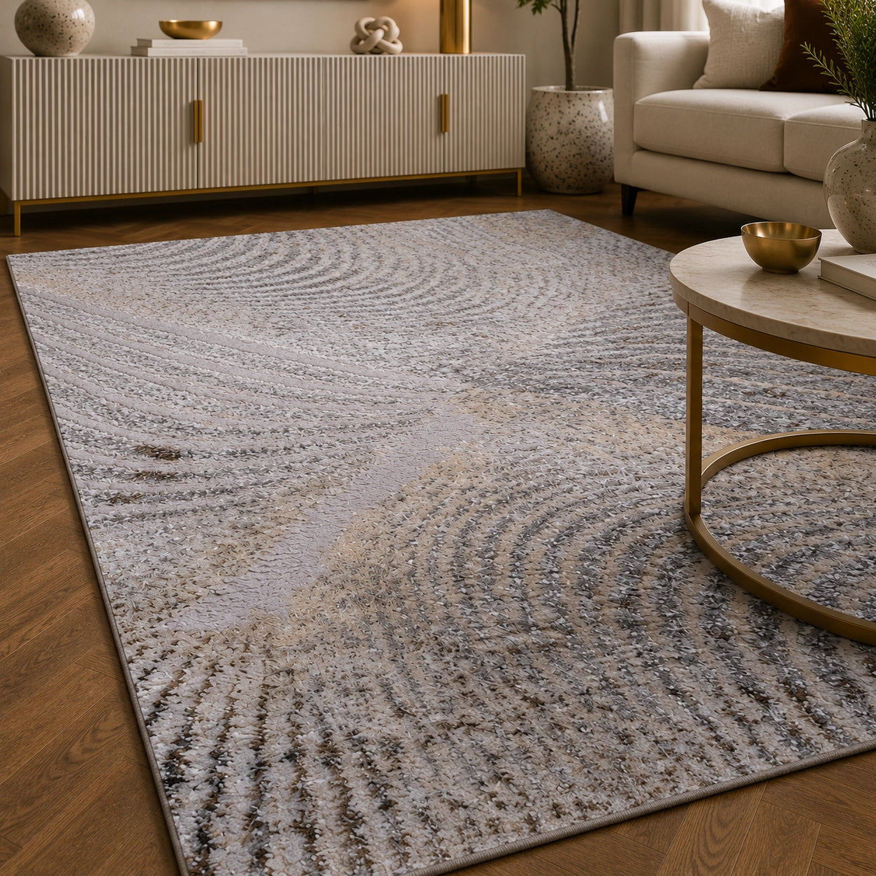 Tiger 3535A Grey / Dark Vizon Modern Area Rug