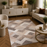 Tiger 3552A Light Grey / Beige Modern Area Rug