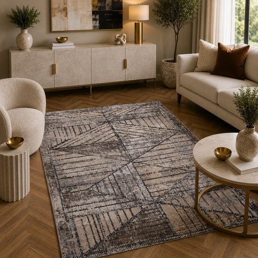 Tiger 4692A Beige / Grey Modern Area Rug