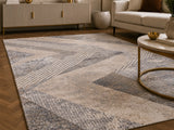 Tiger 5162A Cream / Medium Grey Modern Area Rug