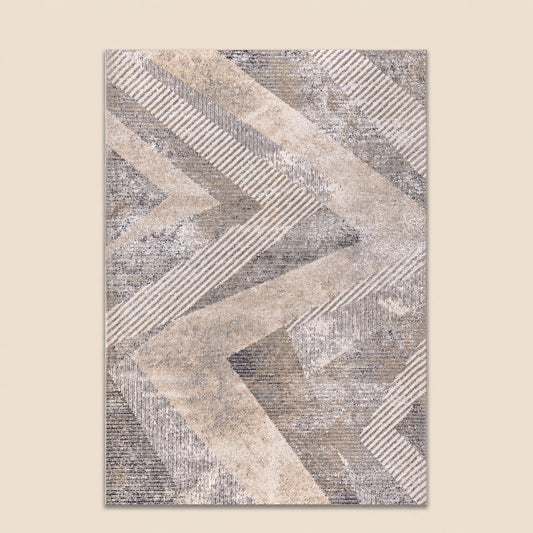 Tiger 5162A Cream / Medium Grey Modern Area Rug