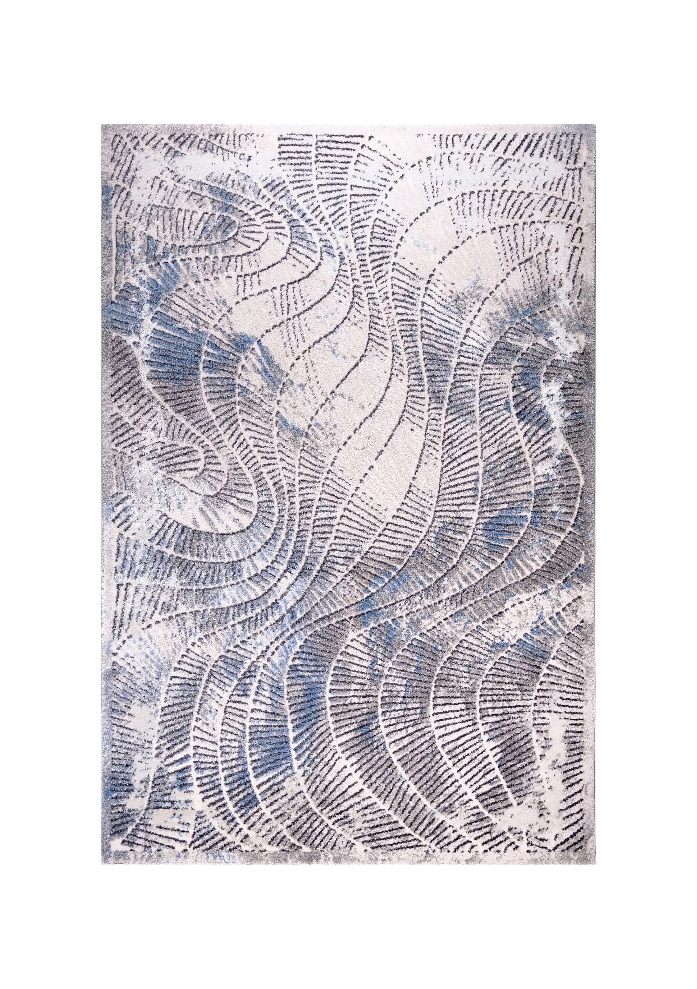 Tiger 5230A Cream / Blue Modern Area Rug