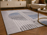 Tiger 5231A Light Grey / Medium Blue Modern Area Rug