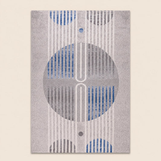 Tiger 5231A Light Grey / Medium Blue Modern Area Rug