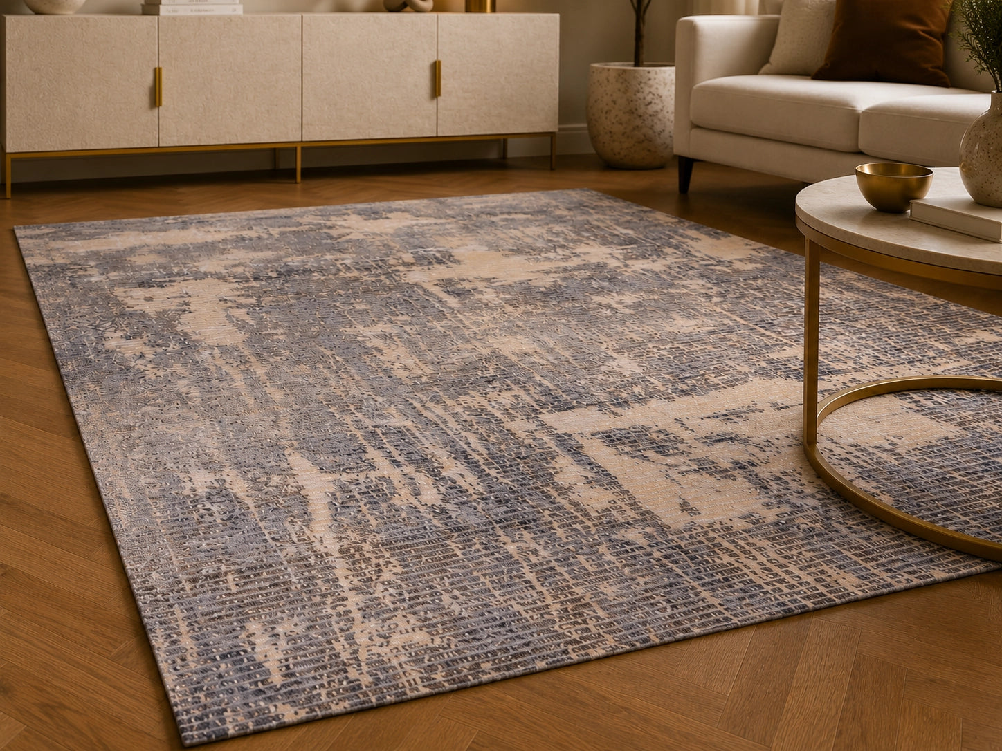 Tiger 9796A Beige / Grey Modern Area Rug