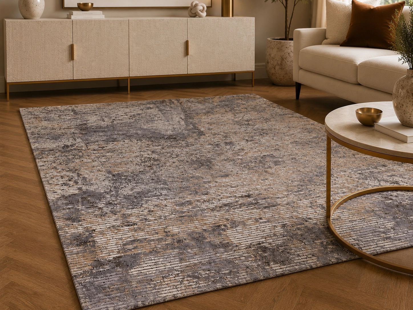 Tiger 9797A Grey / Beige Modern Area Rug