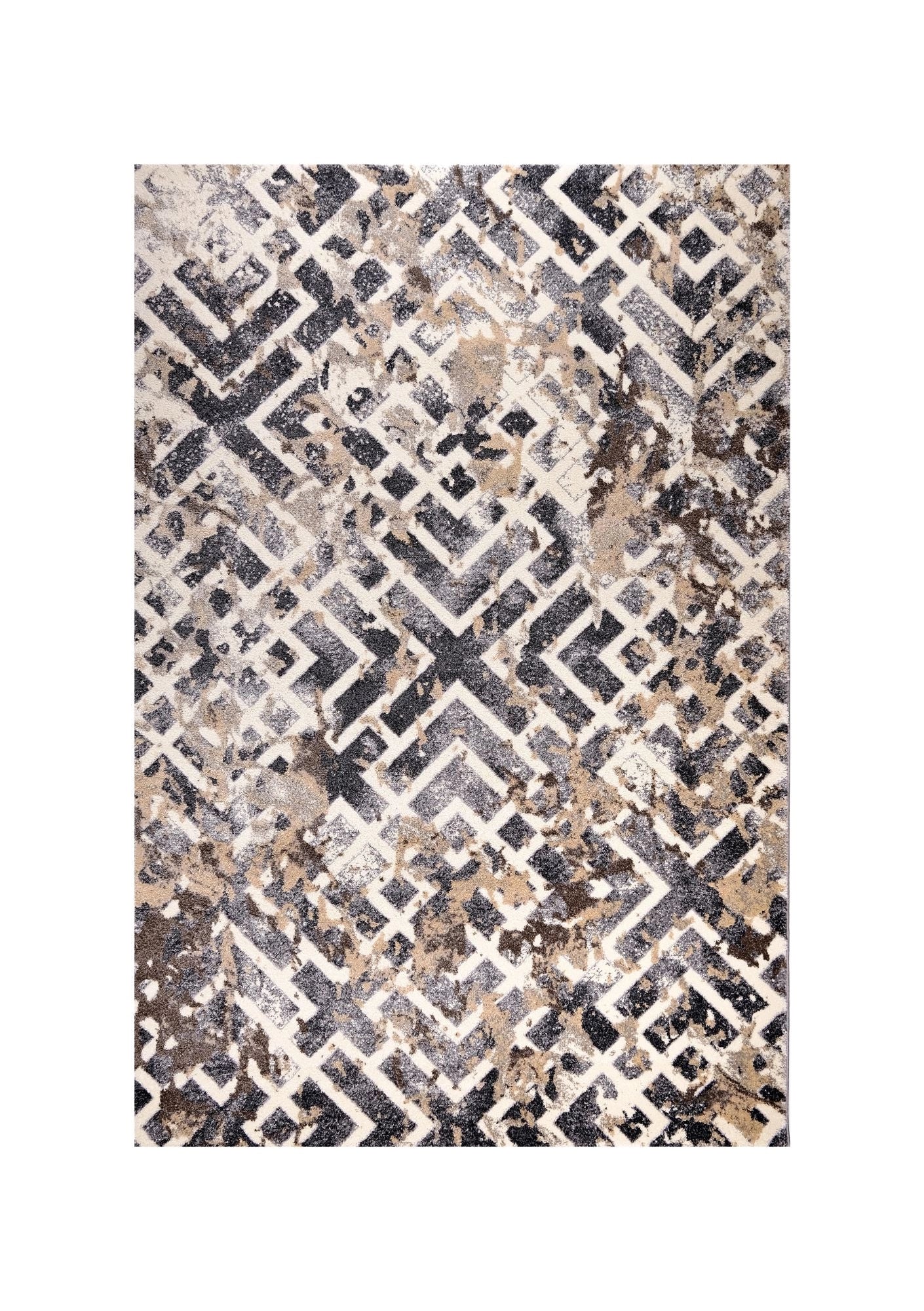 Tiger 9855A Light Grey / Beige Modern Area Rug