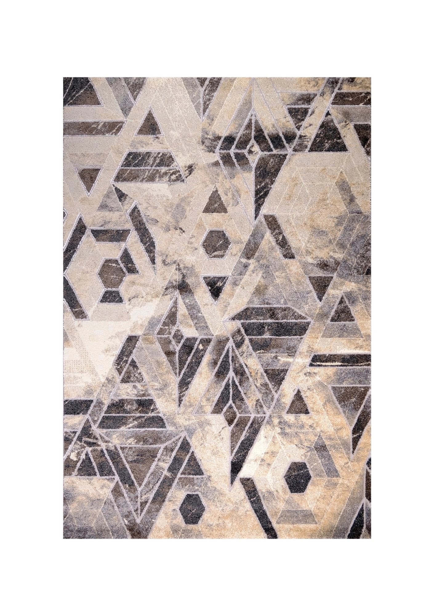 Tiger 9994A Beige / Dark Vizon Modern Floor Area Rug