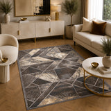 Tiger 9995A Grey / Dark Vizon Modern Area Rug