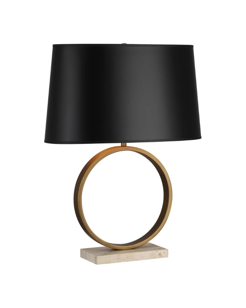 Contemporary Distinctive Light WTL1213 Black Gold Marble Table Lamp